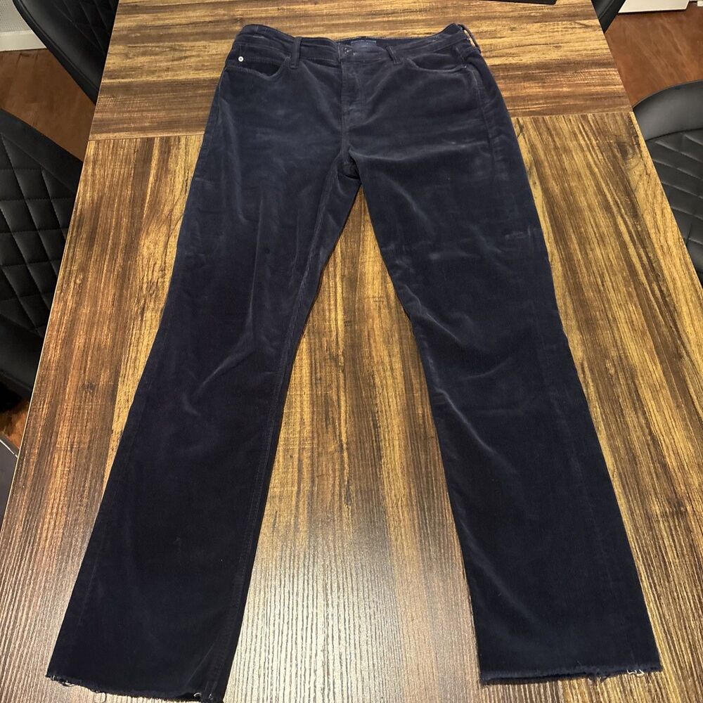 Mother Mid Rise Dazzler Ankle Fray Corduroy Pants Night Sky Women’s 28